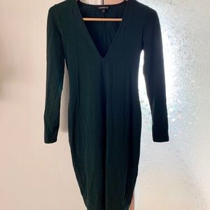 Deep V Neck Sheath Dress